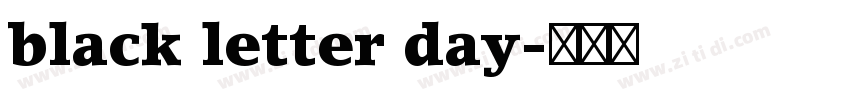 black letter day字体转换